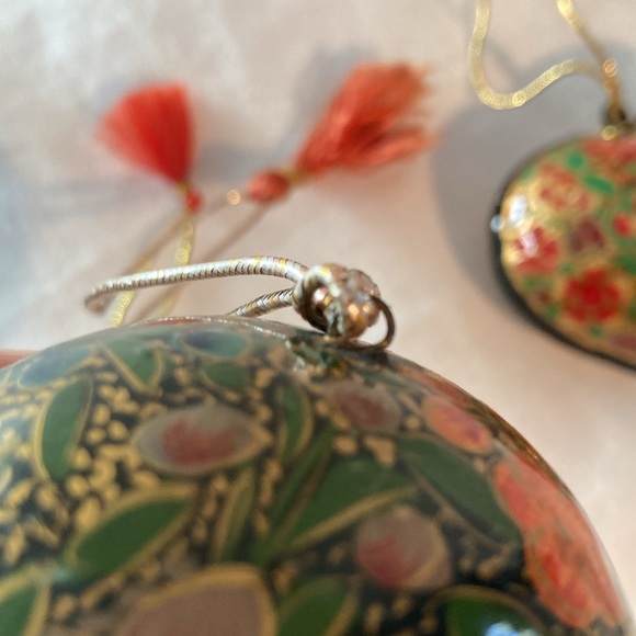 Kasmir Art Paper mache ornaments tassel hand painted - Picture 11 of 16